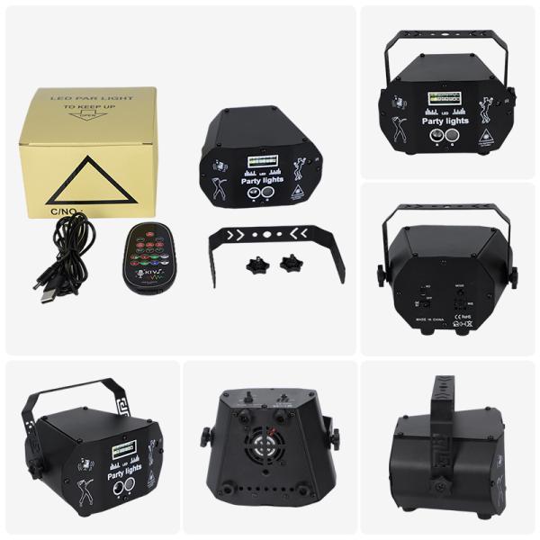 Party Lights Dj Disco Lights Strobe Stage Light Sound Activated Multiple Patterns Projector with Remote Control for Part