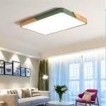 Square Wood veneer ceiling light fixtures for ndoor home Lighting Fixtures (WH