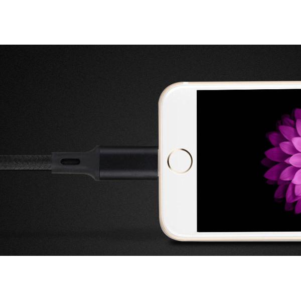 Three In One Nylon Braided USB Data Cable With IOS Micro And Type C Head