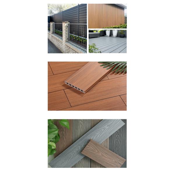 Swimming Pool Exterior Wood Composite Lumber Decking Co Extrusion Solid WPC