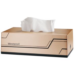 Best Customized Living Room Gold Rectangular Tissue Box Holder wholesale