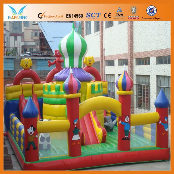 Cheap Anti UV Inflatable Amusement Park Cartoon Playground Combo Game for sale