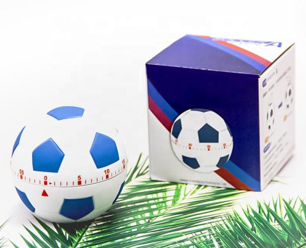 Cheap Student Timer Kids Alarm Clock , 7x7cm Football Shaped Alarm Clock 73g for sale