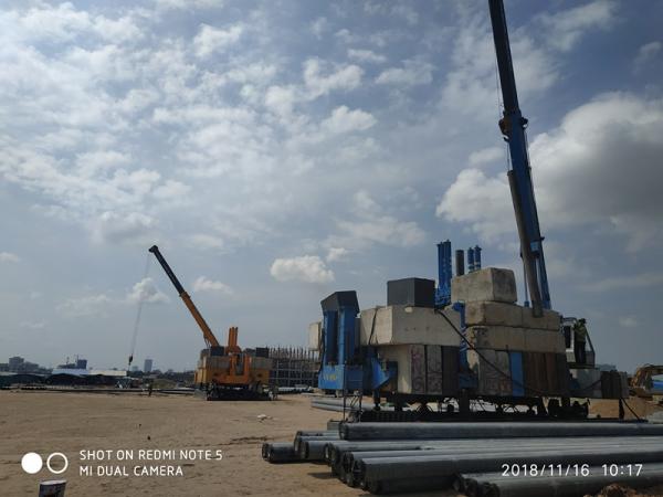 Cheap No Noise Hydraulic Piling Rig Machine Energy Saving ISO9001 Certification for sale