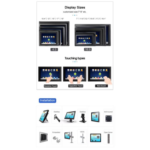 Win 10 Self Order Pos System Interactive Digital Kiosk Linux HMI Embedded