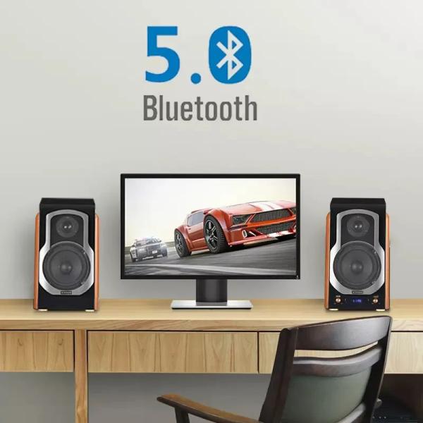 5 Inch Optical Fiber Coaxial Bookshelf Speakers Medium Bass