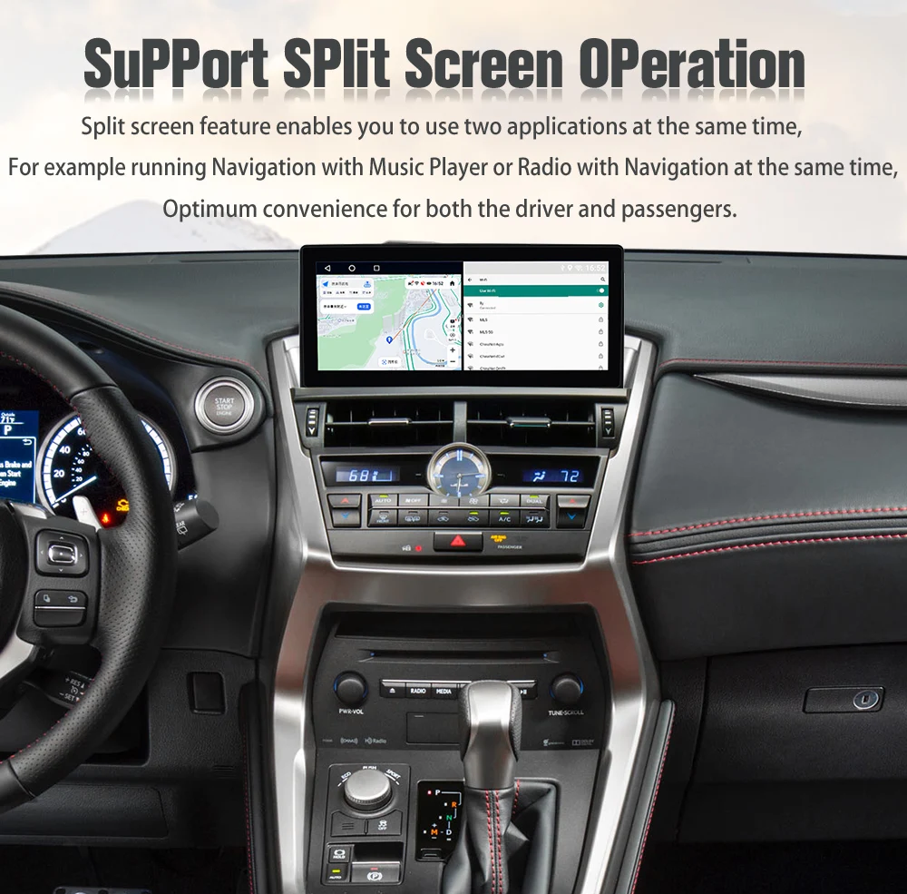 Viknav Car Radio For LEXUS NX (2018-2020)12.3 inch Touch Screen Wireless Carplay GPS Navigation LCD Display Screen