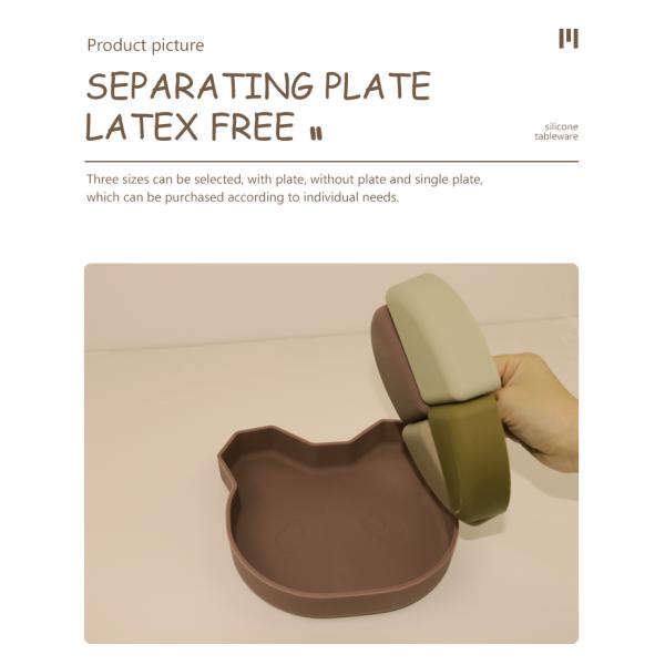 Cat Face Style Silicone Section Plate With CE BSCI Certification