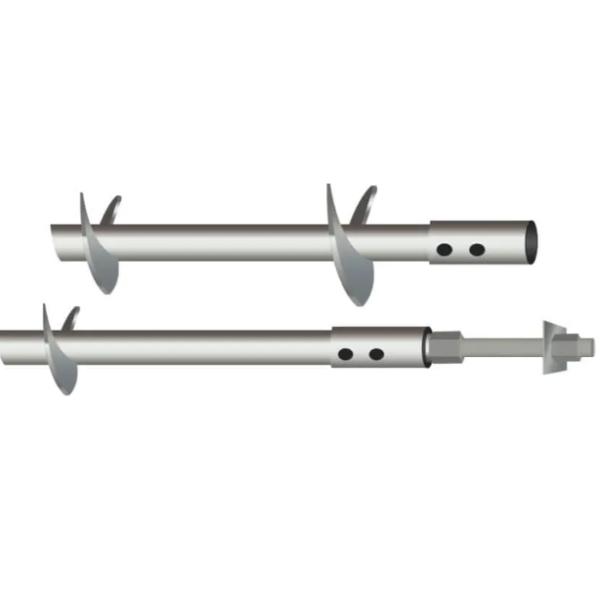 Solar Mounting System Portable Foundation Round Shaft Helical Spiral Pile Anchor