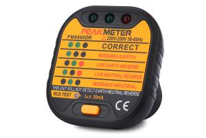 220V - 250V EU Plug Electric Socket Tester Support GFCI / RCD Test Functions