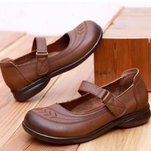 China Top Layer Cowhide Kids School Shoes Black Brown Uniform Standard Shoes Manufacturer on sale