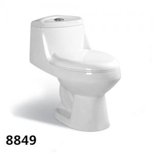 Best Hot Sale Bathroom Ceramic Toilet Floor Mounted S-trap 300/400mm Siphonic One-piece Toilet wholesale