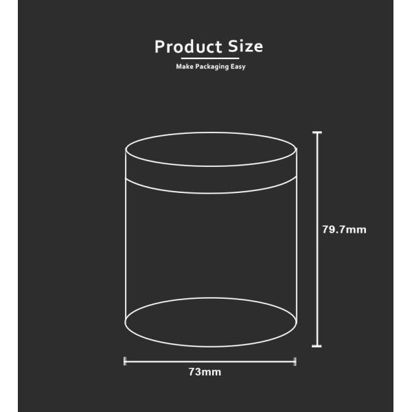 250ml Smooth Surface Plastic Clear Jars Cosmetic Food Grade Plastic Jars