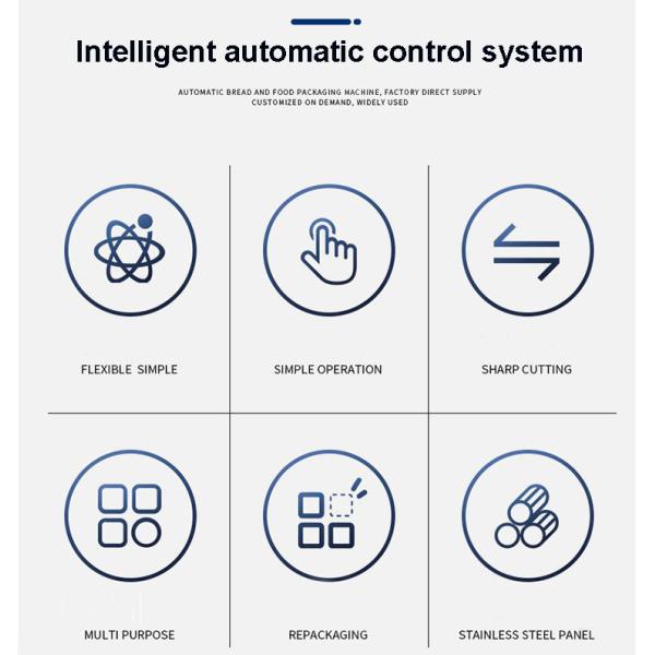 Intelligent Full Automatic Pillow Packing Machine LCD Display PLC Control