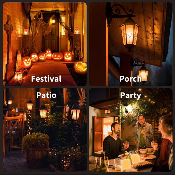1400K 1600K Flicker Flame Night Light Bulbs 110mm Gravity Led Flickering Flame
