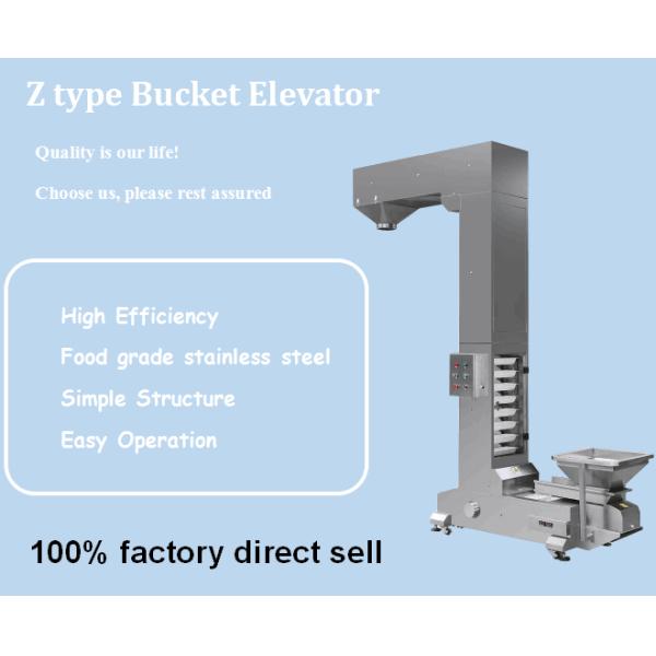 Packing Machine Z Type Bucket Elevator Conveyor In Food Processing Line