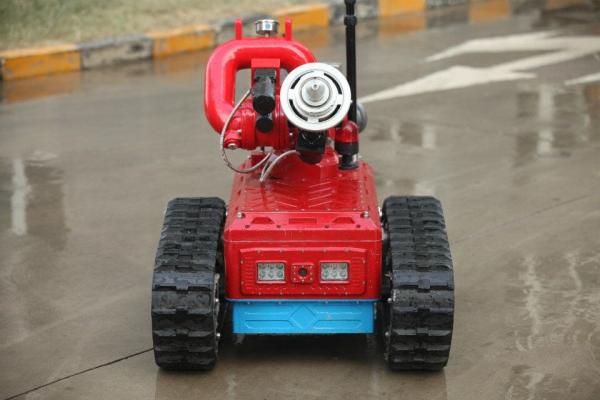 Cheap Remote Control Automatic Fire Fighting Robot , Automatic Fire Extinguisher Robot for sale