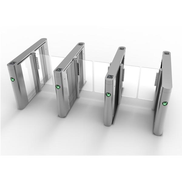 AC100V Pedestrian Barrier Gate LED Indicator 10mm Thickness Swing