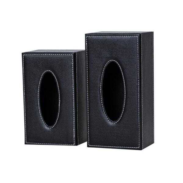 Cheap PU Leather Anti Moisture Rectangular Napkin Tissue Box Household Storage Organization for sale