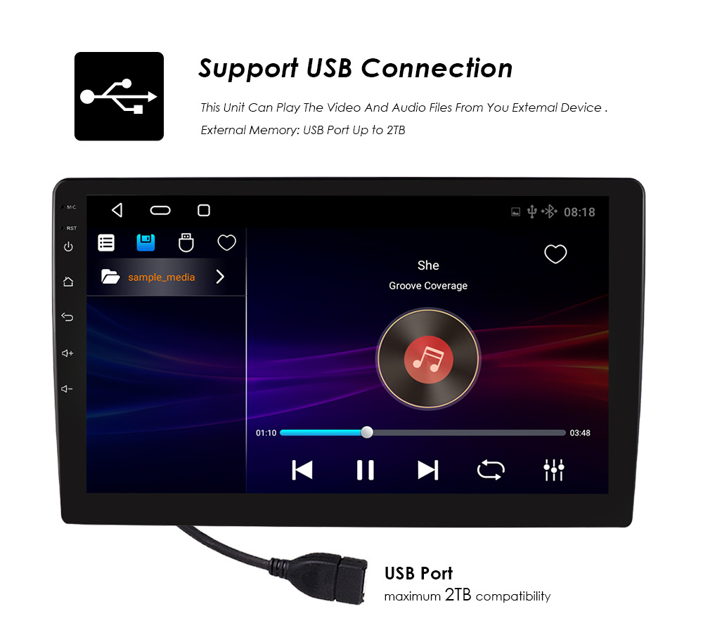 Universal Car Fitment 2.5D IPS Touch Screen 2 32G Android 12 Car Multimedia Player 9/10 Inch Radio Audio Head Unit