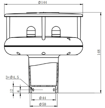 Free Maintenance 30V DC Ultrasonic Wind Sensor On Site Calibration