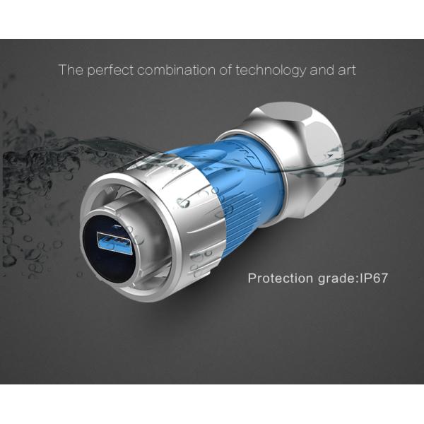 CNLINKO Waterproof IP68 USB 3.0 Connector Panel Mount Usb with Dust Cover for Cabinet Box