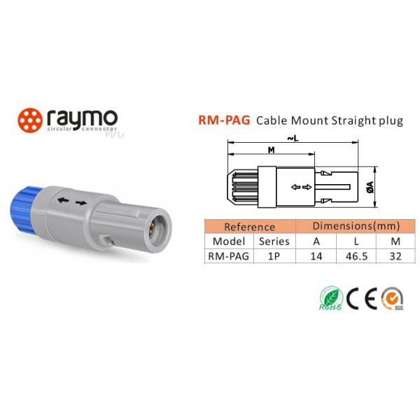 Panel Mount Circular Plastic Connectors Solder Type Aviation Plug IP68 Sealing Type