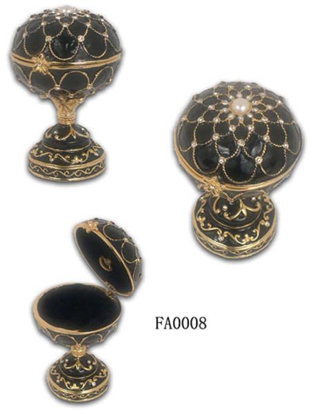 Cheap Faberge Egg Trinket Jewelry Box with a Pearl on Top for Sale Estee Egg Treasures Egg Trinket Faberge Egg Jewelry box for sale