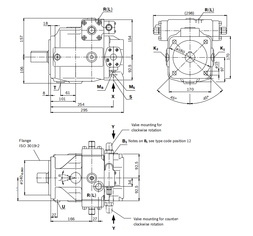 Rexroth A4VSO355 High Pressure Variable Volume Hydraulic Piston Pump for Construction Machinery