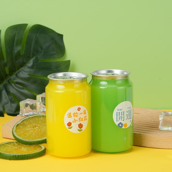Ergonomic 330ml Plastic Drinking Can With Pull Ring