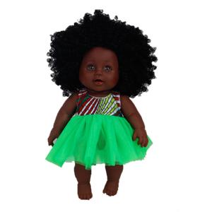 Best Gentle Hand Wash 35cm Silicone Vinyl Dolls For Kids African Black Doll wholesale