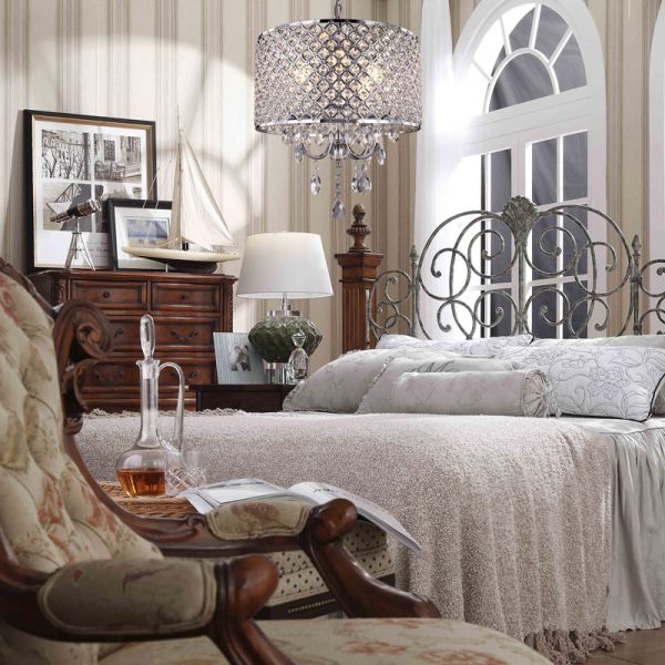 Modern Chandelier Ceiling Lighting with Crystal Lampshade Lighting Dining room Kitchen Hanging Lamp (WH-MI-77)