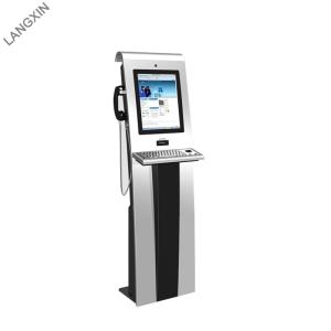 China Stand Alone IR Touch Screen Computer Kiosk with Metal Keyboard on sale