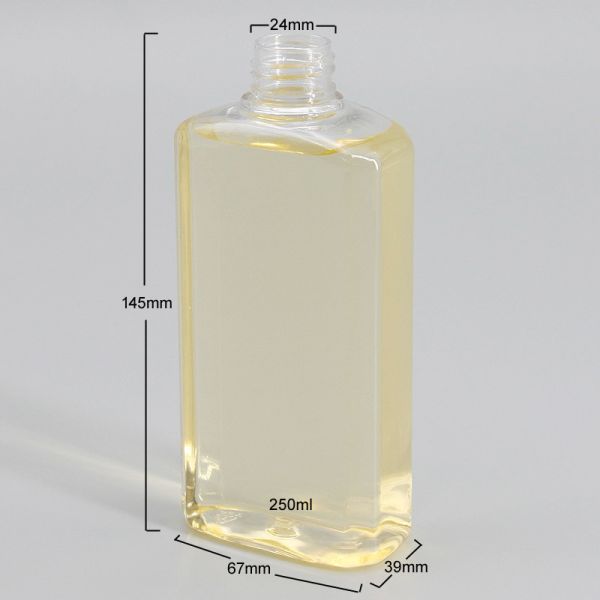 Hot Stamping 250ml PET Clear Plastic Packaging Bottle