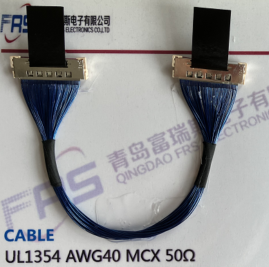 Awg40 LVDS Wire Harness 210mm LCD 40 Pin Connector Micro Coax Cable Assemblies