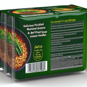 Pickled Mustard Greens Beef Instant Noodles 204g Paper Barrel