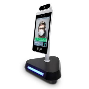 China IPS LCD Face Recognition Body Temperature Check Kiosk on sale