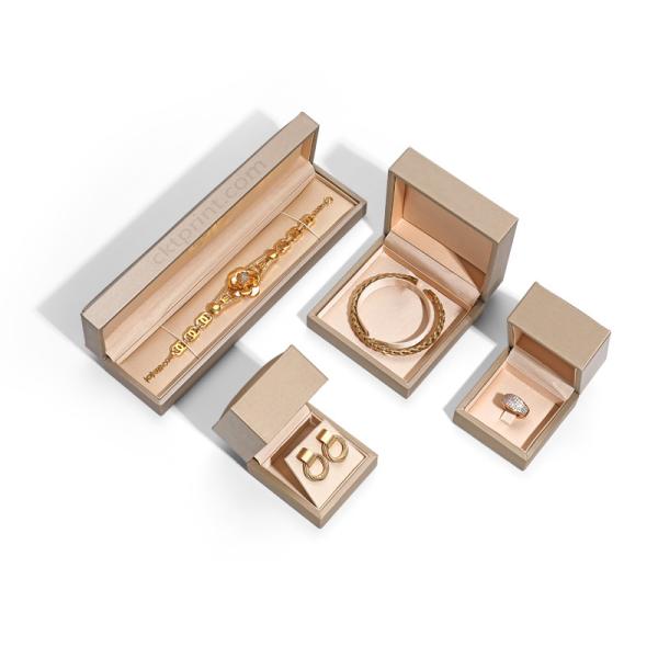 Cheap Custom Champagne Gold Jewelry Packaging Boxes For Bracelets And Hoop Earring for sale