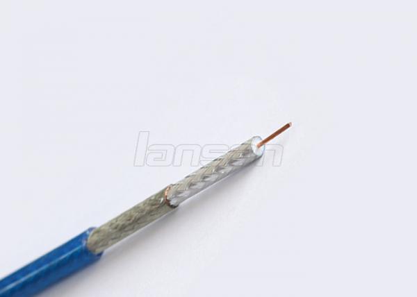 Ohm Coaxial TV Cable Bare Copper / CCS Dual Coaxial Cable With PVC Jacket
