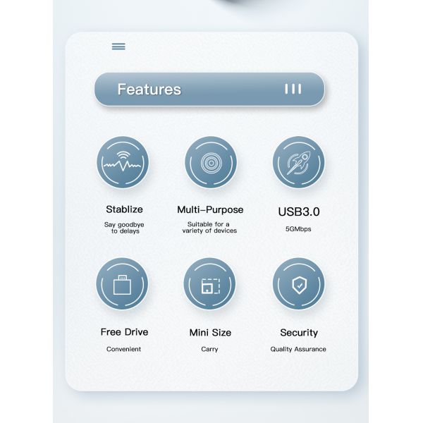 USB3.0 Micro Type C Fast Charging OTG Adapter 5Gbps Transmission 3A