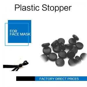 Best Face Masks Stopper Plastic Cord Stopper Black &amp; White Color Soft PVC wholesale