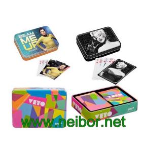 China poker tin box playing cards tin box on sale