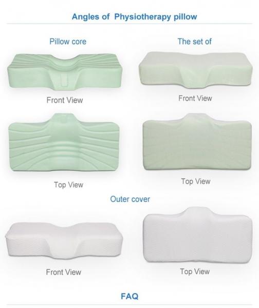 Light Green Therapeutica Sleeping Pillow With Knitted Fabric Outer Cover , SGS REACH Standard