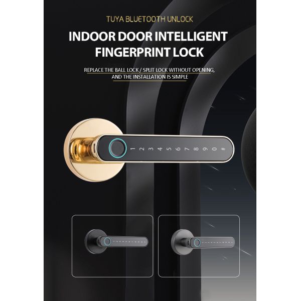Multifunctional Wifi Smart Door Lock / Keypad Electronic Door Lock With Key