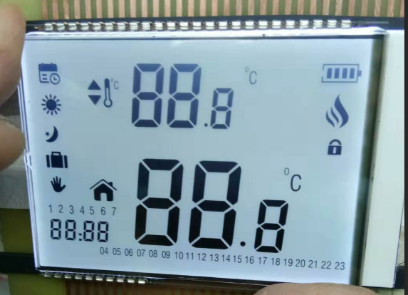 HTN Monochrome LCD Touchscreen / Segment Lcd Module For Smart Thermostat