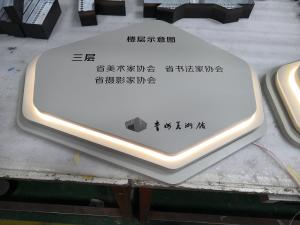 Best SUS LED Edge Lit Signs Wall Mounted 12mm Stainless Steel Panel Digital Printed wholesale