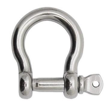 Cheap Customizable Anchor Steel Bow Shackle 300 Series High Rigidity Abrasion Proof for sale