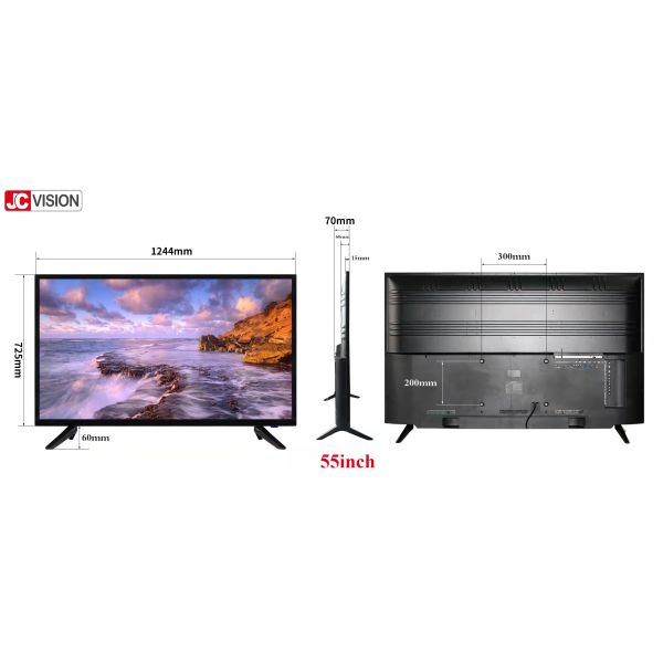 JCVISION LED LCD Full Flat Screen TV 55 Inch Smart 4k TV OEM Android WIFI
