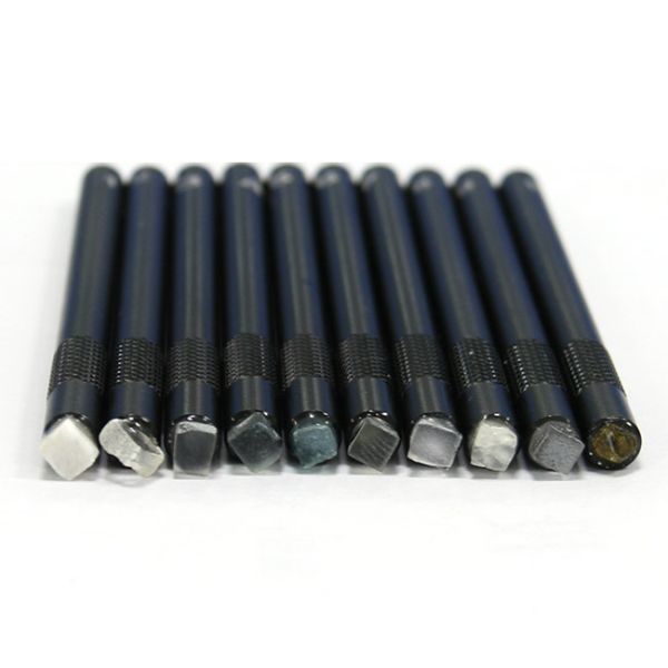 Complete Set Mohs Hardness Pencil Gemstones Testing 104mm*6mm