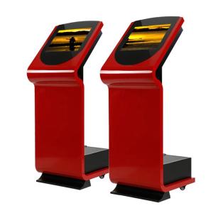 China Wifi 19 Inch Interactive Information Kiosk , Red OPS Structure Digital Kiosks Touch Screen on sale